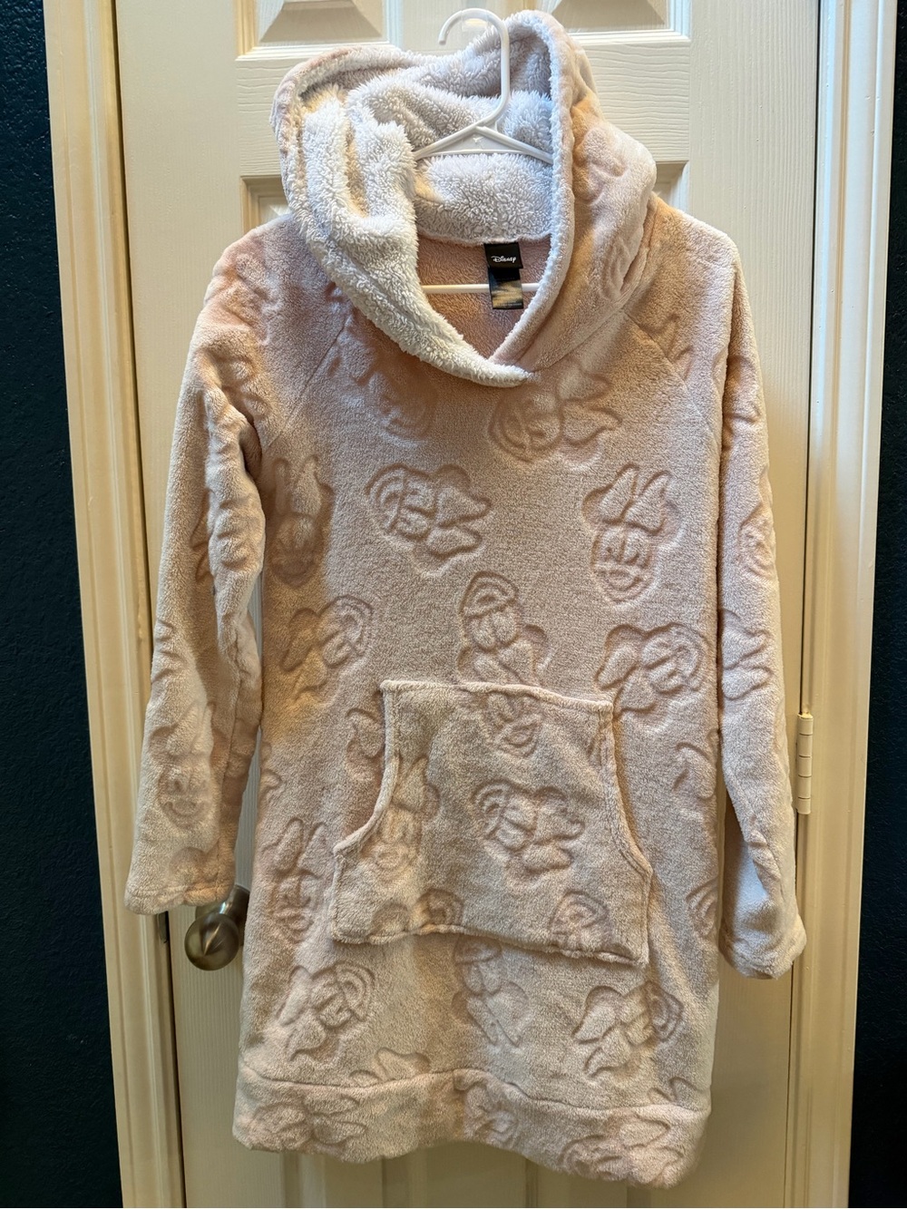 Disney Women's Plush Lounge Hooded Pullover in Light Pink